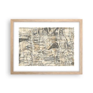 Poster in einem Rahmen aus heller Eiche - Es wartet darauf, entschlüsselt zu werden - 40x30 cm