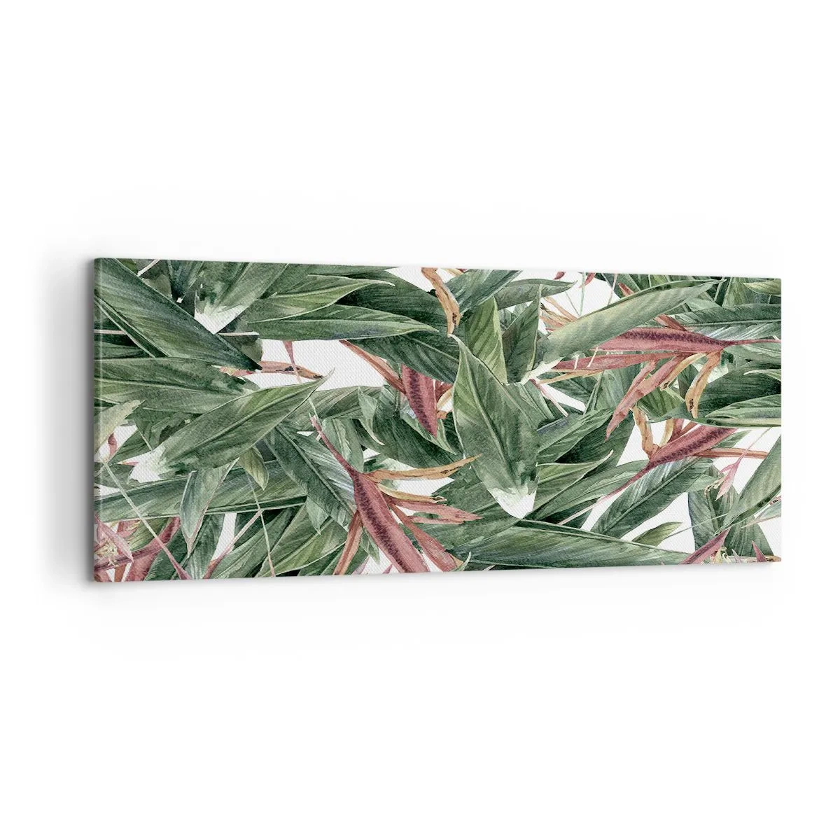 Bild auf Leinwand - Leinwandbild - Smaragd-lila Dickicht - 100x40 cm