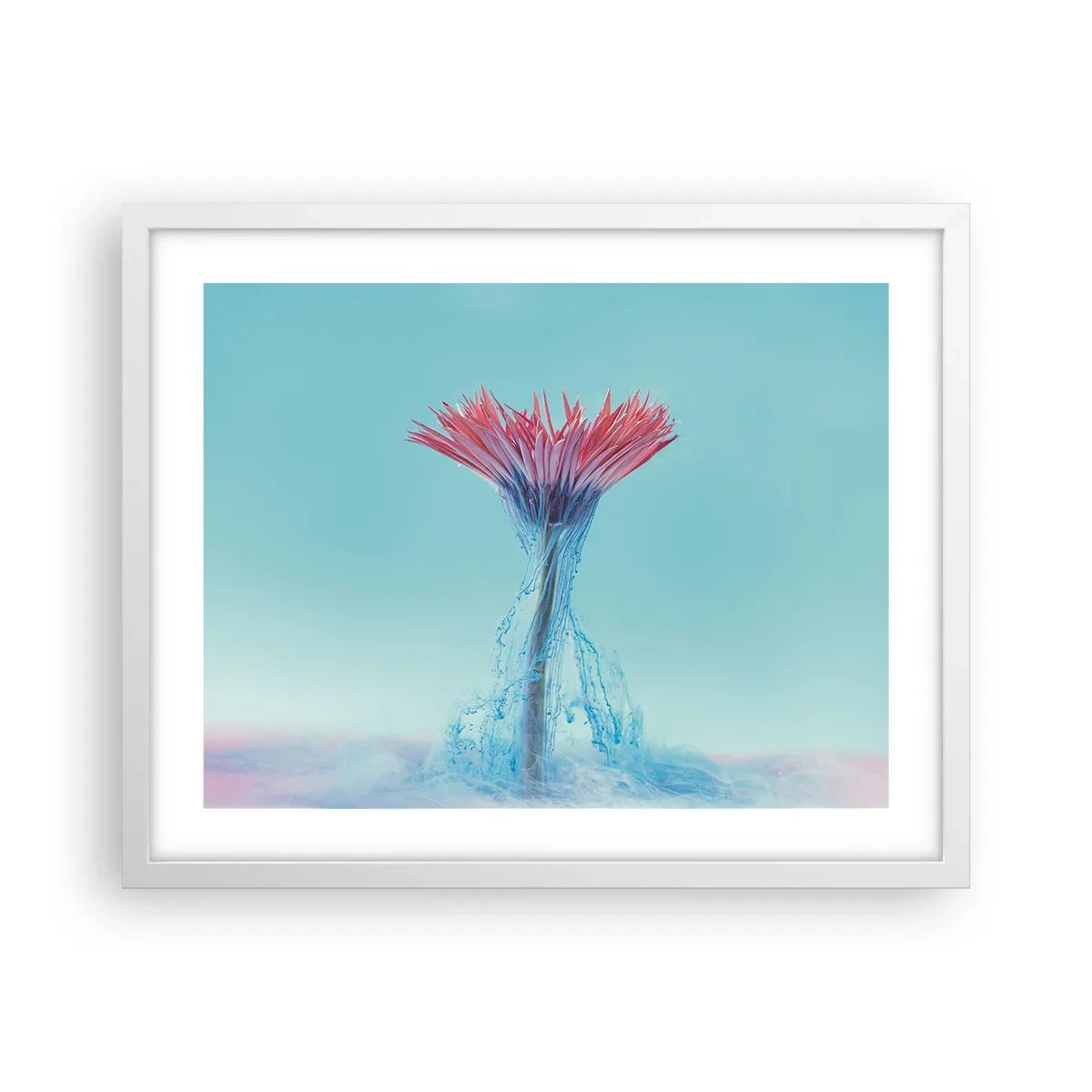 Poster in einem weißen Rahmen - In einer belebenden Umarmung - 50x40 cm