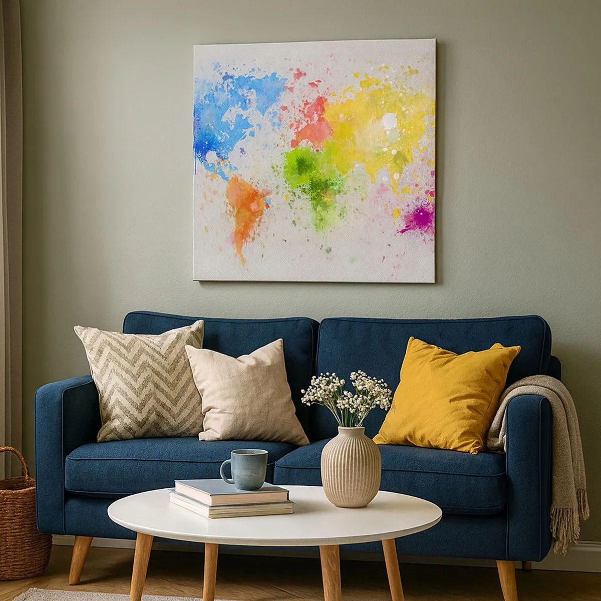 Bild auf Leinwand - Leinwandbild - Alle Farben der Welt - 30x30 cm