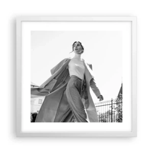 Poster in einem weißen Rahmen - Gehst du mit mir? - 40x40 cm