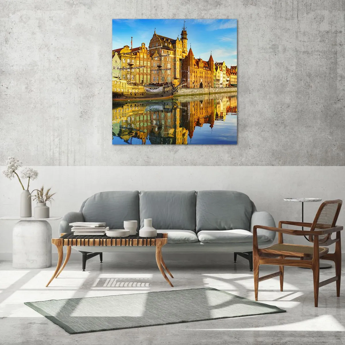 Glasbild - Bild auf glas - Ein Spiegelbild der Vergangenheit - 30x30 cm