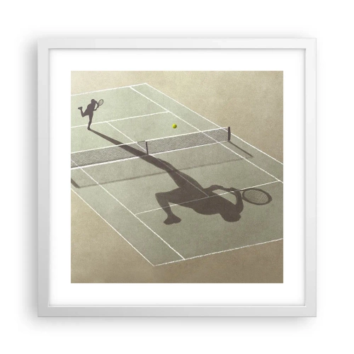 Poster in einem weißen Rahmen - Überwinde dich selbst - 40x40 cm