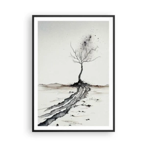Poster in einem schwarzem Rahmen - Wintermelancholie - 70x100 cm