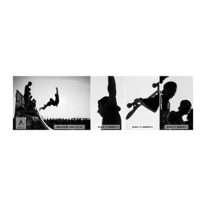 Fototapeten Muster Selbstklebend Deluxe Sticker - Helden und Zuschauer - Skatepark, Skateboard, Sport - 100x30 cm