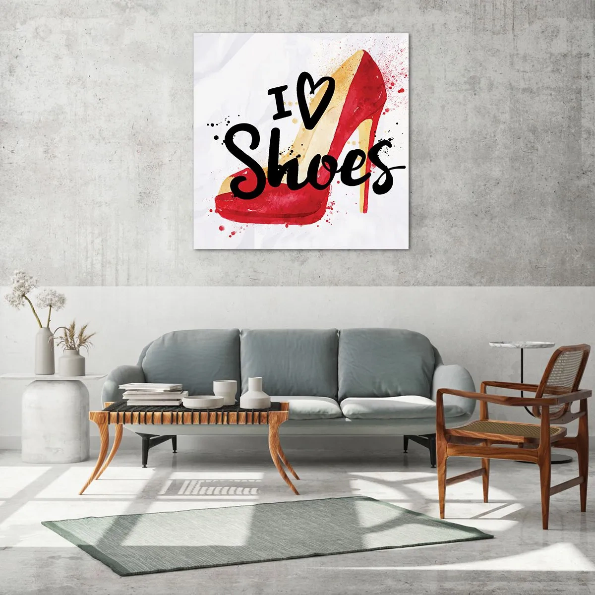 Glasbild - Bild auf glas - Liebe hat viele Namen - 60x60 cm