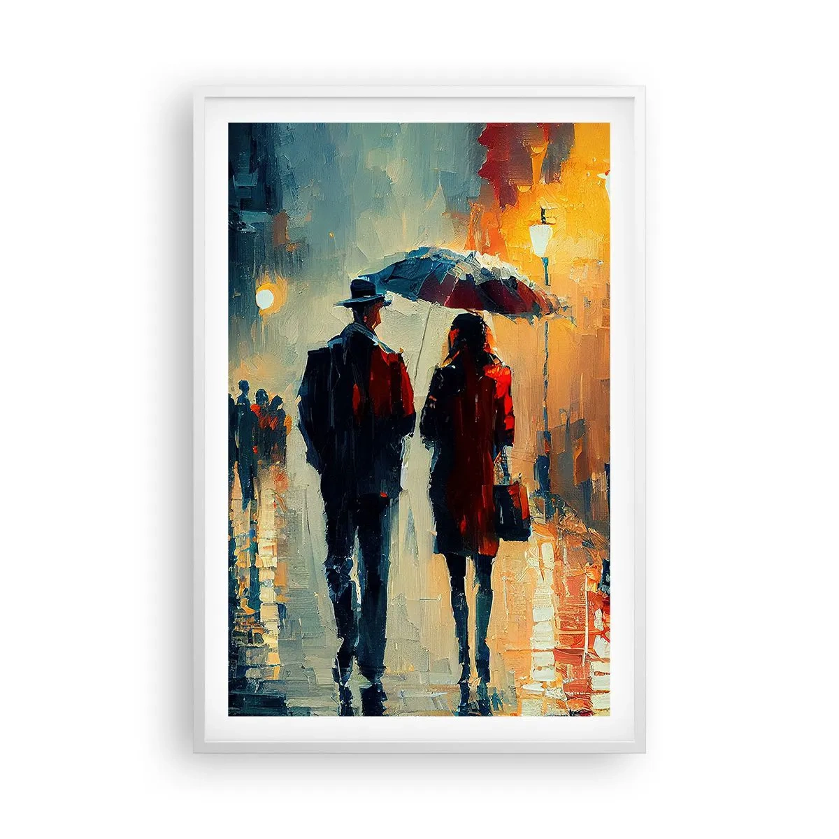 Poster in einem weißen Rahmen - Urbane Liebesgeschichte - 61x91 cm