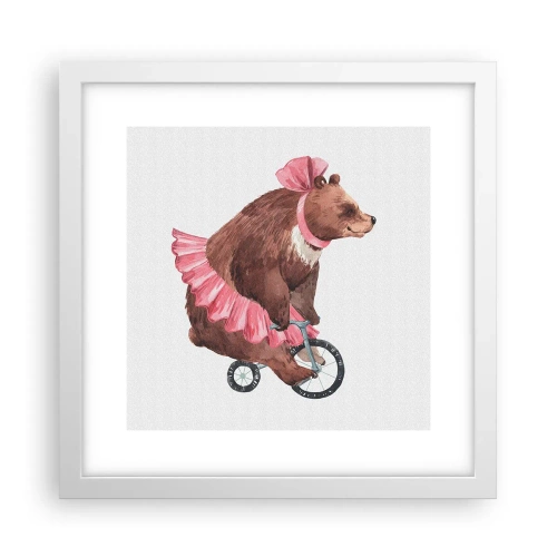 Poster in einem weißen Rahmen - Was für ein Affentheater! - 30x30 cm