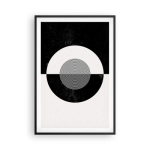 Poster in einem schwarzem Rahmen - Harmonie in Schwarz und Weiß - 61x91 cm