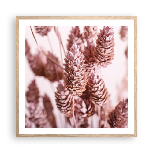 Poster in einem Rahmen aus heller Eiche - Scheinbar unauffällig - 60x60 cm
