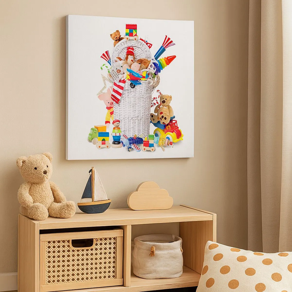 Bild auf Leinwand - Leinwandbild - Schätze für Kleinkinder - 30x30 cm