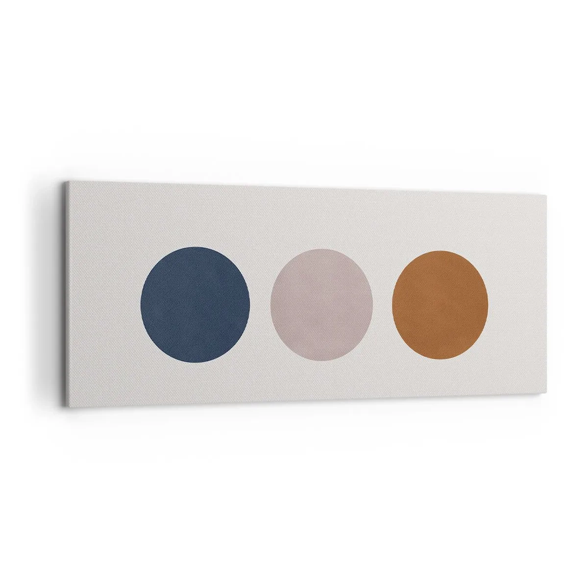 Bild auf Leinwand - Leinwandbild - Eine minimalistische Komposition mit drei farbigen Kreisen - 120x50cm - Ein Symbol für Exzellenz - Moderne Wanddekoration für Wohnzimmer und Schlafzimmer ARTTOR