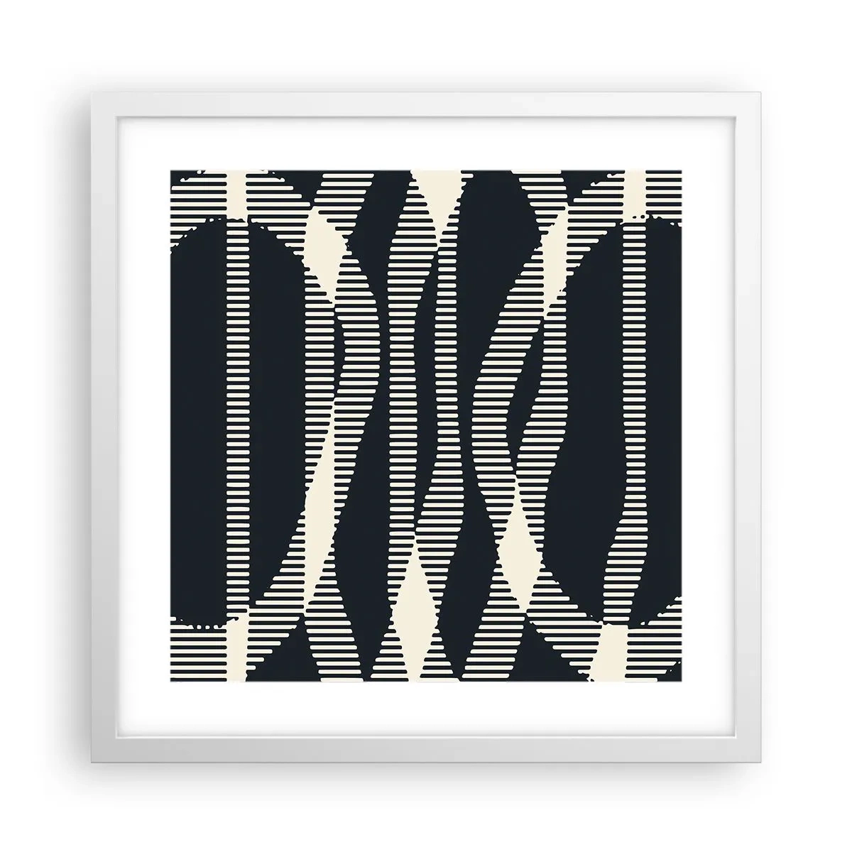 Poster in einem weißen Rahmen - Ein Versuch, die Dunkelheit zu durchbrechen - 40x40 cm