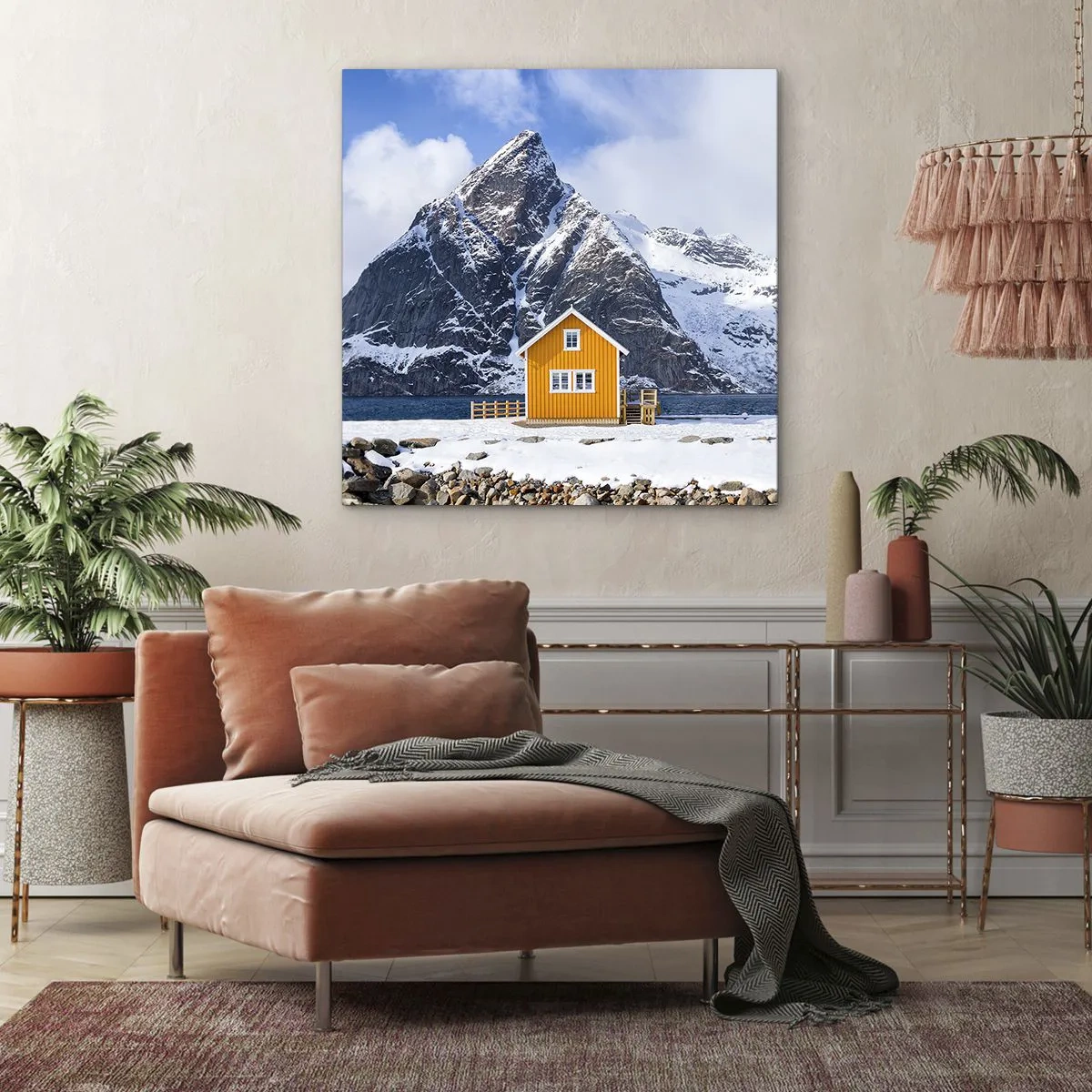 Bild auf Leinwand - Leinwandbild - Skandinavische Feiertage - 70x70 cm