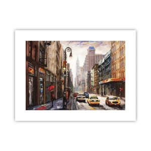 Poster - New York - auch im Regen bunt - 40x30 cm