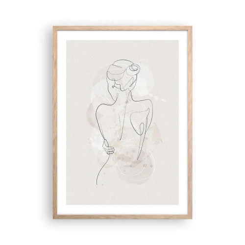 Poster in einem Rahmen aus heller Eiche - Wie ein sensibles Instrument - 50x70 cm