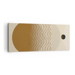 Bild auf Leinwand - Leinwandbild - Zur Entstehung geometrischer Figuren - 100x40 cm