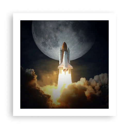 Poster - Beginn eines überirdischen Abenteuers - 50x50 cm