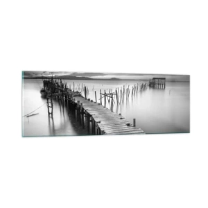 Glasbild - Bild auf glas - Der Frieden eines vergessenen Ufers - 90x30 cm
