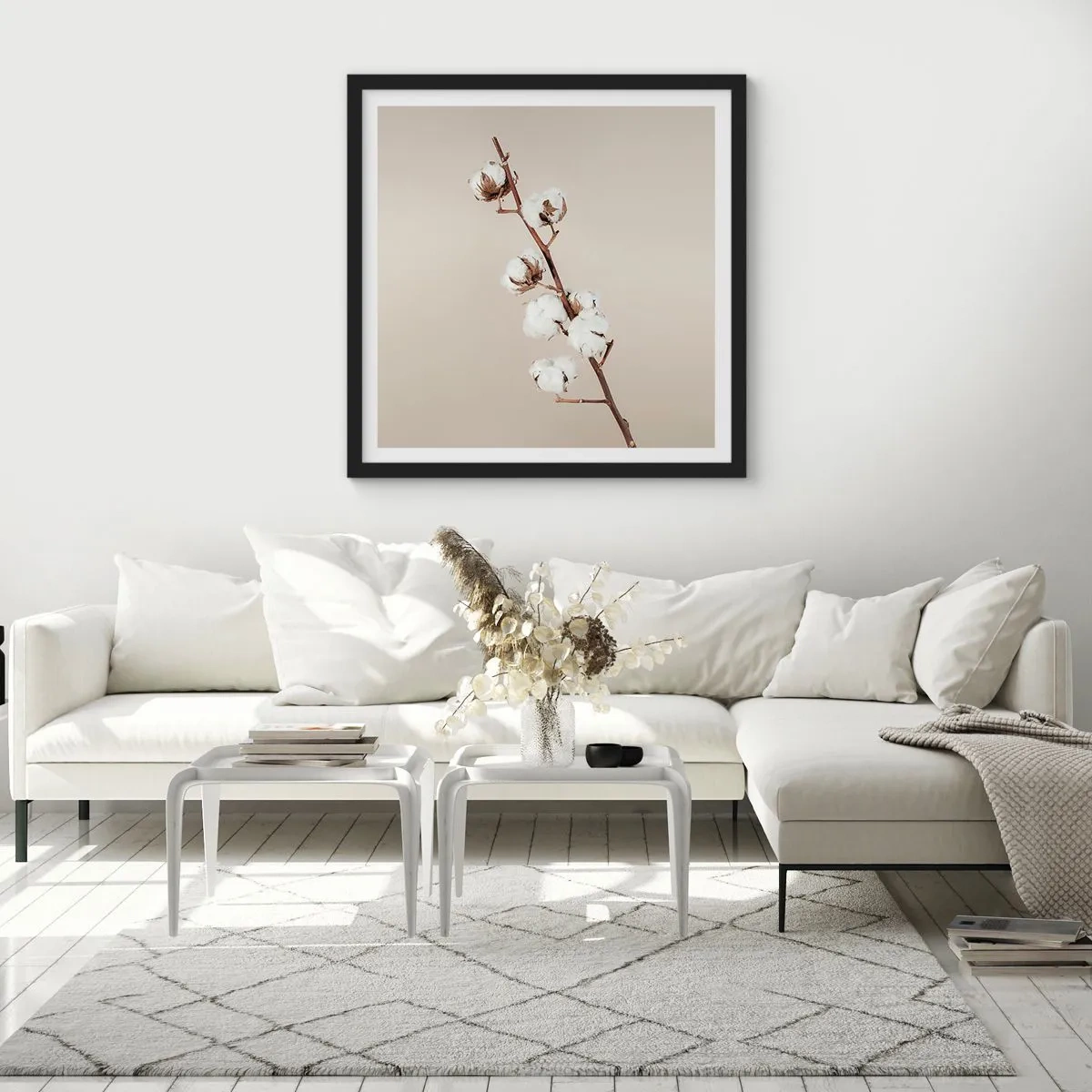 Poster in einem schwarzem Rahmen - An der Quelle der Weichheit - 30x30 cm