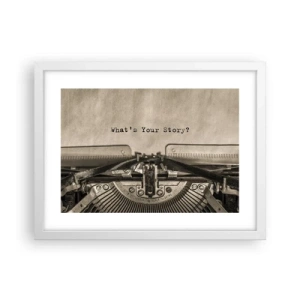 Poster in einem weißen Rahmen - Erzähl es mir - 40x30 cm