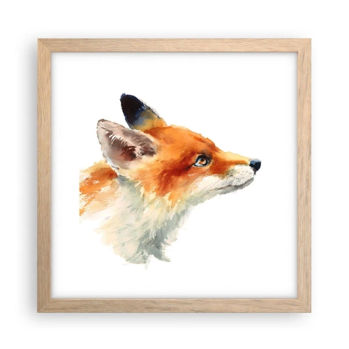 Poster in einem Rahmen aus heller Eiche - Man kann nie vorsichtig genug sein - 30x30 cm