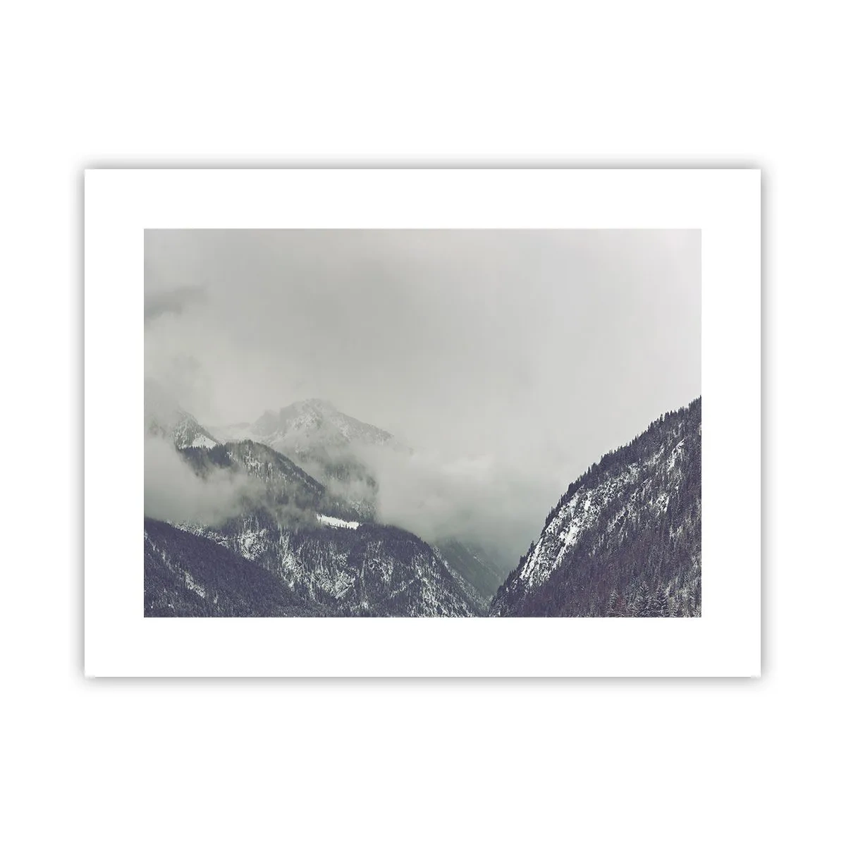 Poster - Nebliges Tal - 40x30 cm