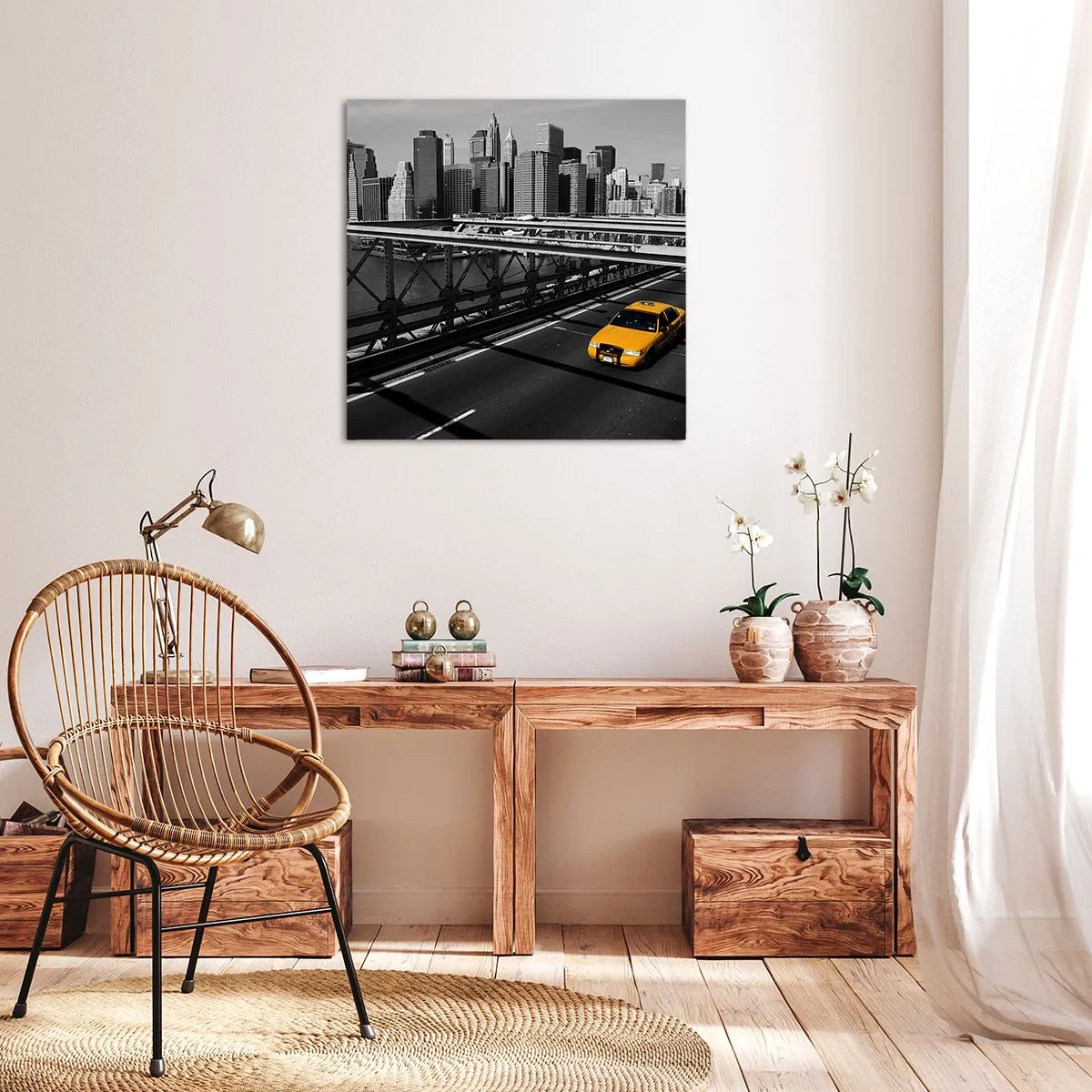 Bild auf Leinwand - Leinwandbild - Die Farbe einer Großstadt - 50x50 cm