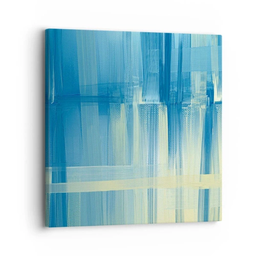 Bild auf Leinwand - Leinwandbild - Komposition in Türkis - 30x30 cm
