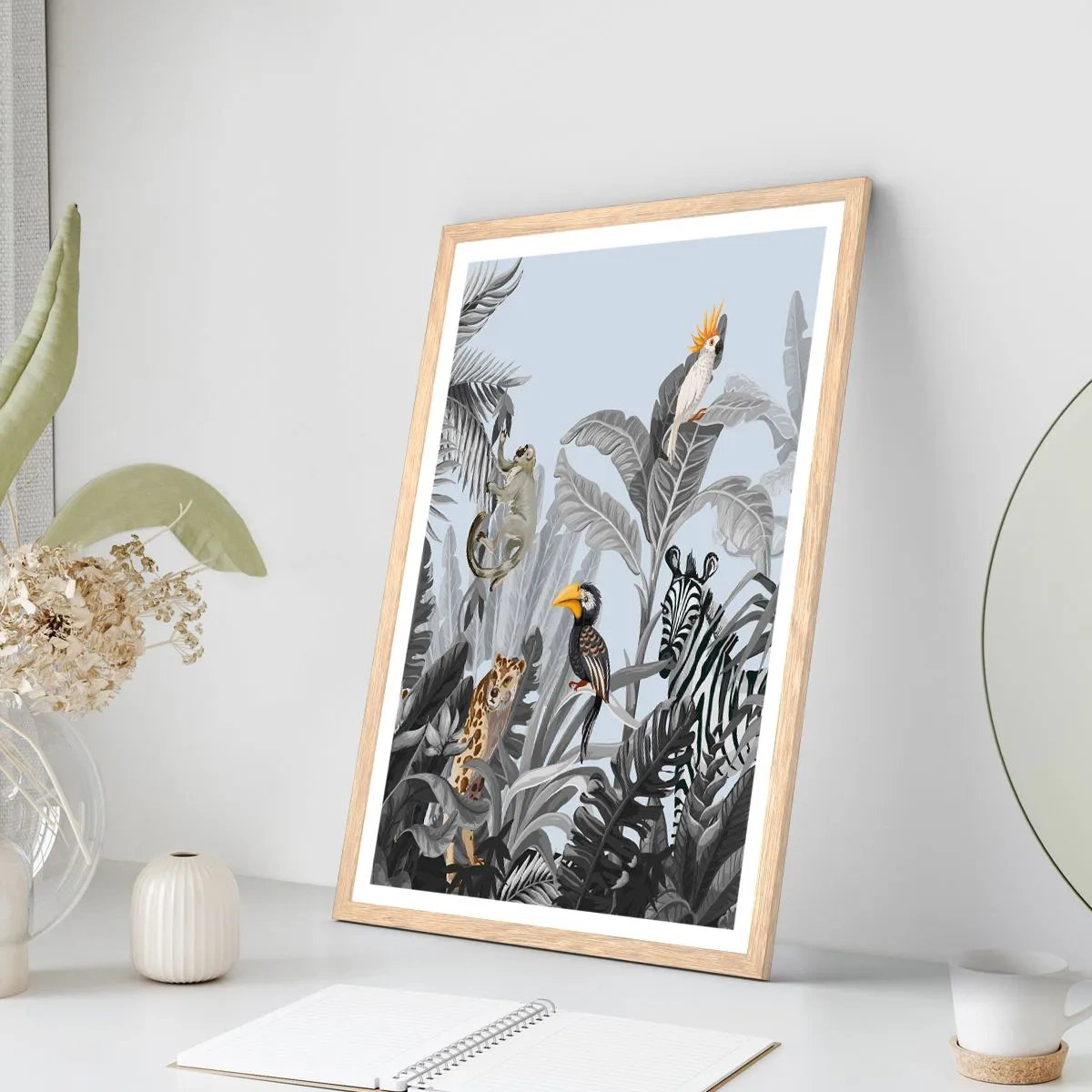 Poster in einem Rahmen aus heller Eiche - Afrikanisches Märchen - 40x50 cm