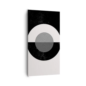Bild auf Leinwand - Leinwandbild - Harmonie in Schwarz und Weiß - 65x120 cm