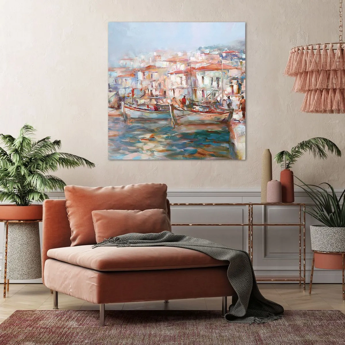 Bild auf Leinwand - Leinwandbild - Pastell-Sommerferien - 60x60 cm