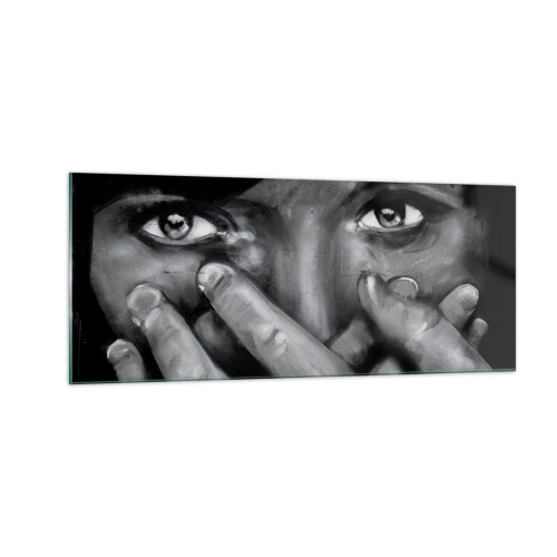 Glasbild - Bild auf glas - Ich werde nicht sagen, wer es gemalt hat - 100x40 cm