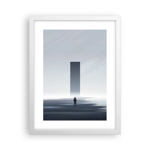 Poster in einem weißen Rahmen - Chance oder Bedrohung? - 30x40 cm