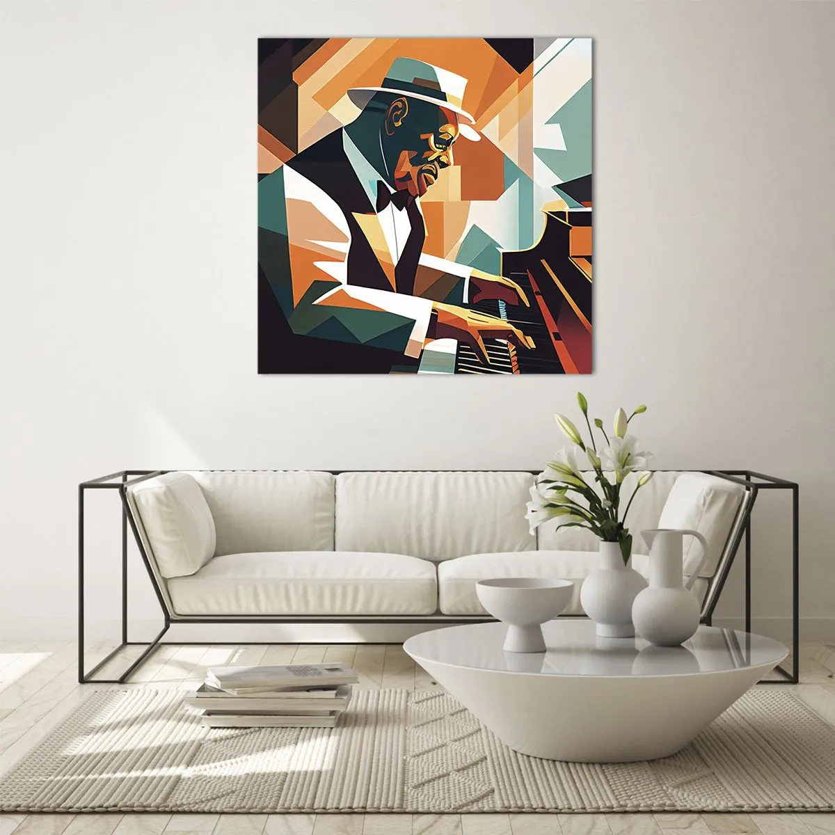 Glasbild - Bild auf glas - Alles vom Jazz - 70x70 cm