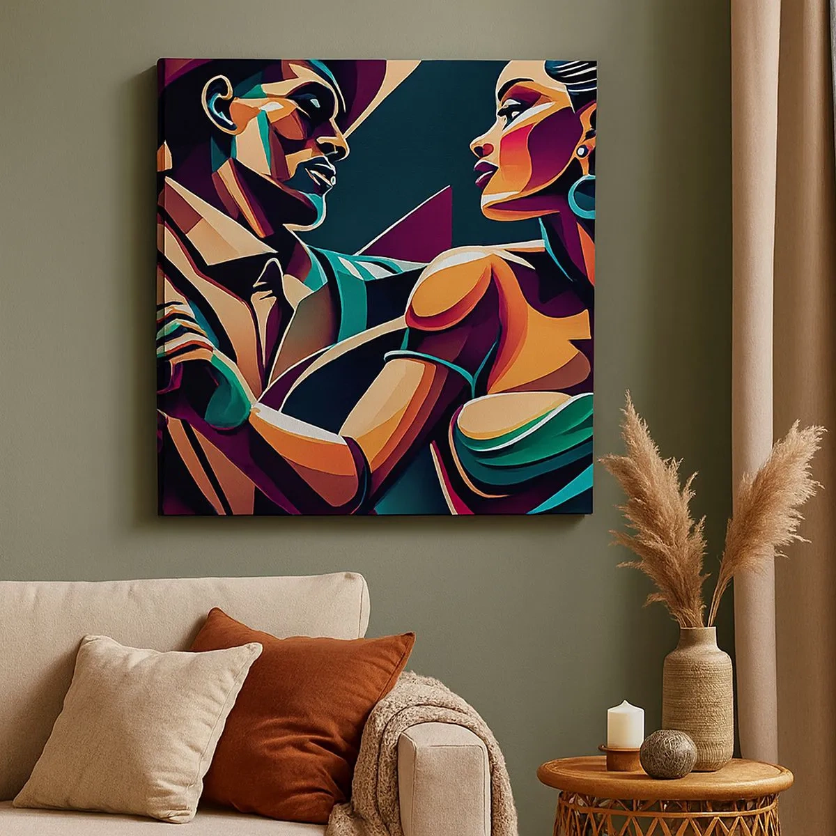 Bild auf Leinwand - Leinwandbild - Im Rhythmus des Herzens - 30x30 cm