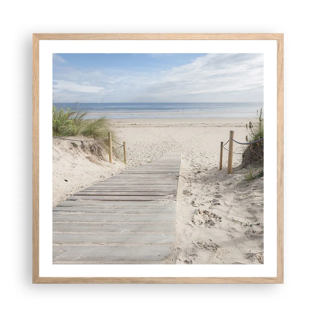 Poster in einem Rahmen aus heller Eiche - Bis zum Horizont - 60x60 cm