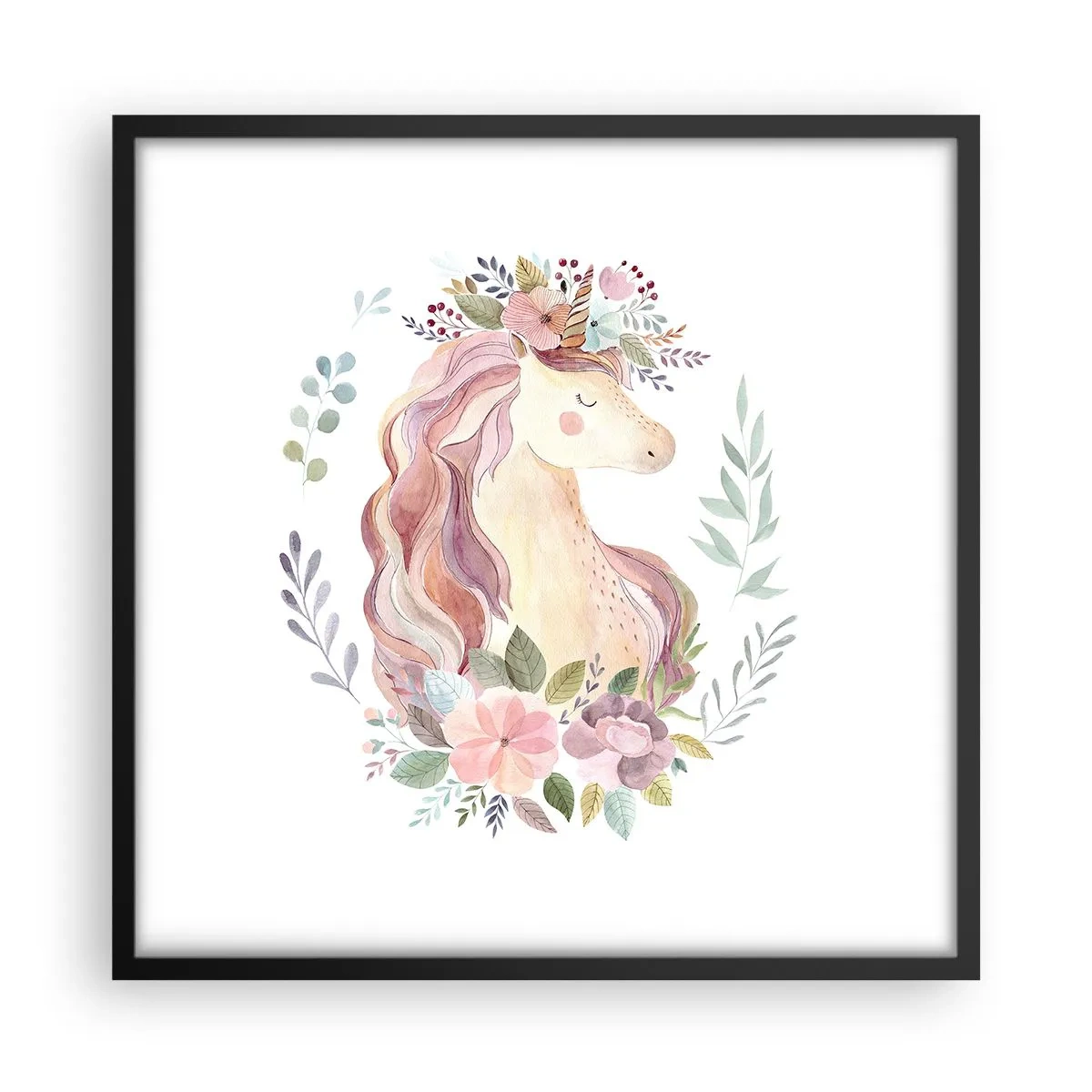 Poster in einem schwarzem Rahmen - Eine Einladung in die Welt der Märchen - 50x50 cm