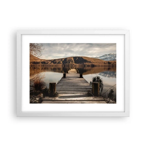 Poster in einem weißen Rahmen - Landschaft in Stille - 40x30 cm