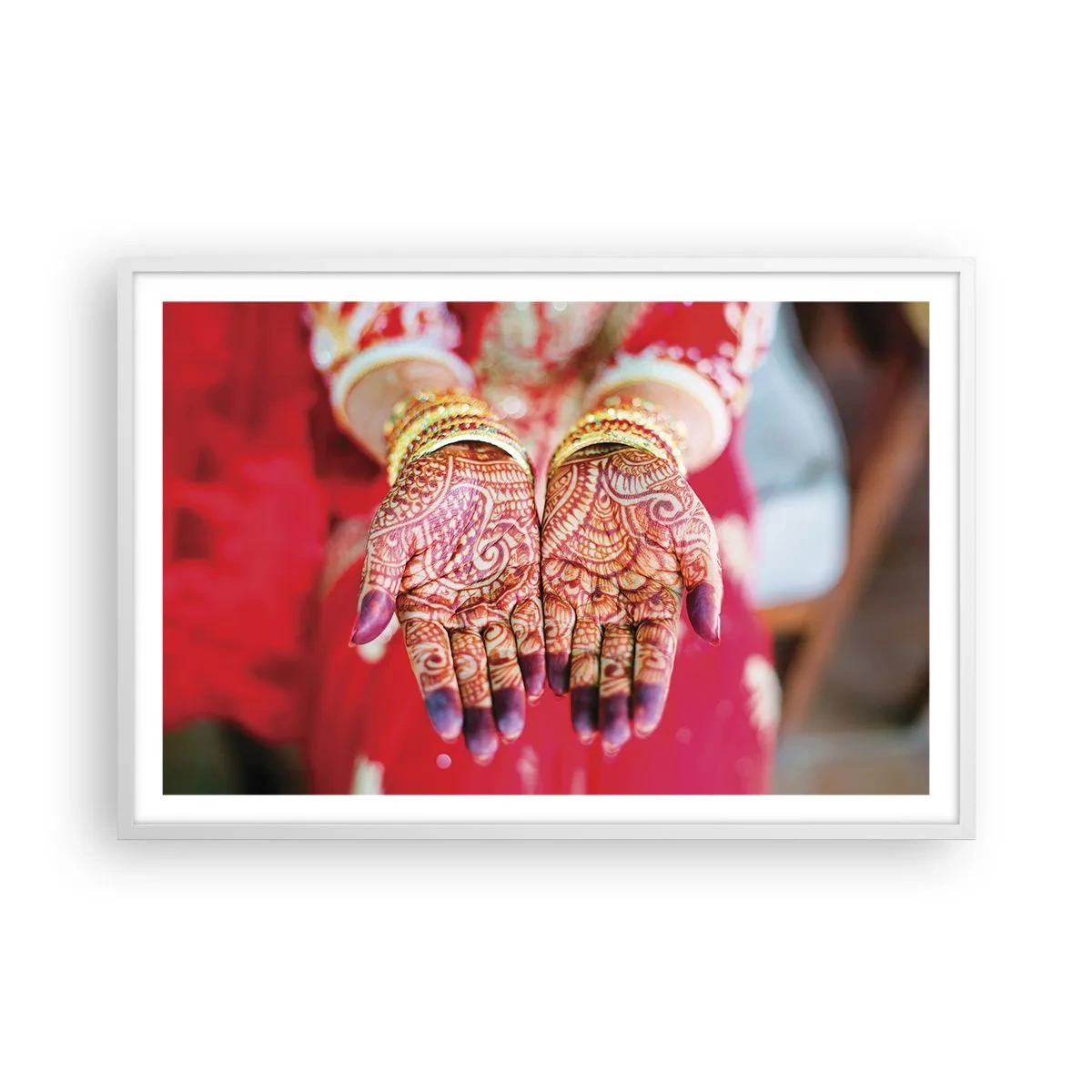 Poster in einem weißen Rahmen - Bereit, das Glück zu fangen? - 91x61 cm