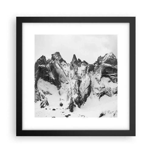 Poster in einem schwarzem Rahmen - Gefährlicher Granitgrat - 30x30 cm