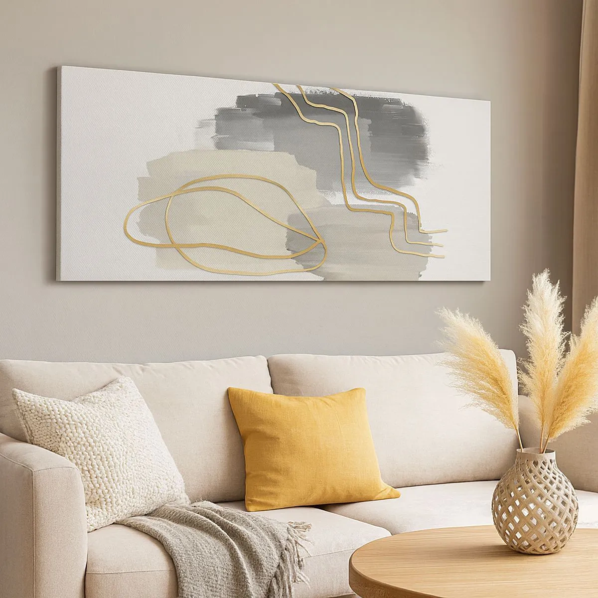 Bild auf Leinwand - Leinwandbild - Dauer und Bewegung - 100x40 cm