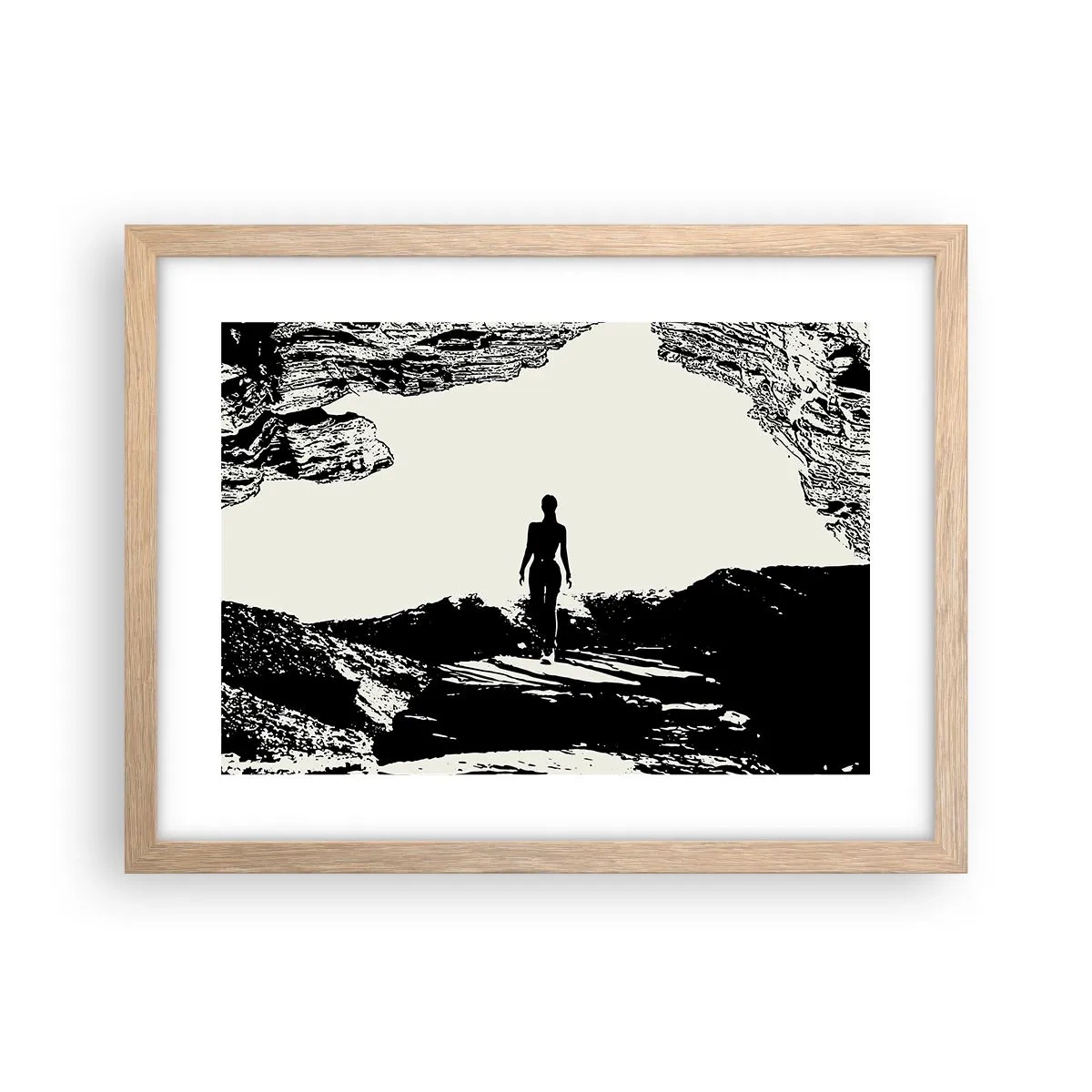 Poster in einem Rahmen aus heller Eiche - Neuer Blick - 40x30 cm