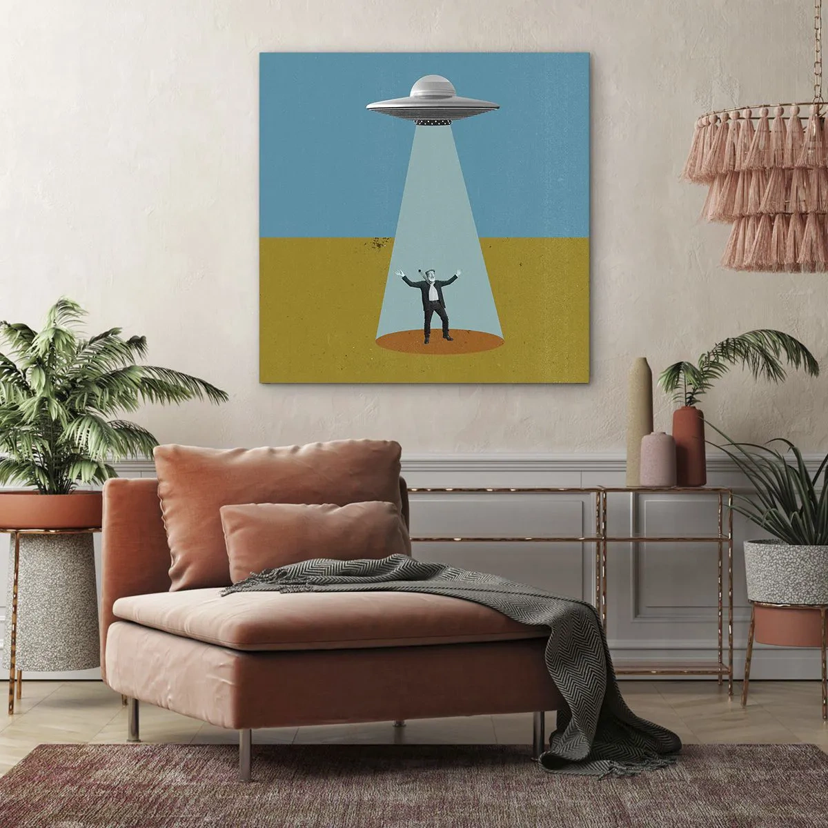 Bild auf Leinwand - Leinwandbild - Nahe Begegnung - 60x60 cm