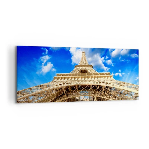Bild auf Leinwand - Leinwandbild - In den Himmel und in die Wolken gehen - 100x40 cm