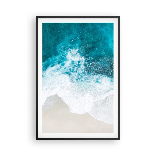 Poster in einem schwarzem Rahmen - Natürliche Liebkosung - 61x91 cm