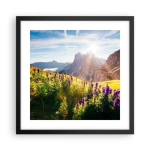 Poster in einem schwarzem Rahmen - Das geheime Leben der Kräuter - 40x40 cm