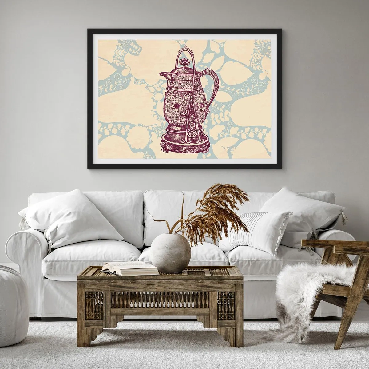 Poster in einem schwarzem Rahmen - Schönheit des Alltags - 50x40 cm