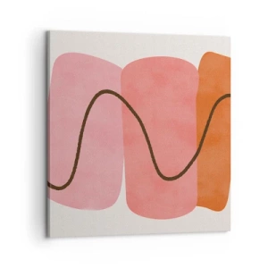 Bild auf Leinwand - Leinwandbild - Sanfte Bewegung der Formen - 60x60 cm