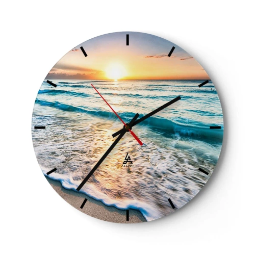 Wanduhr - Glasuhr - Ein Blick lohnt sich - 40x40 cm